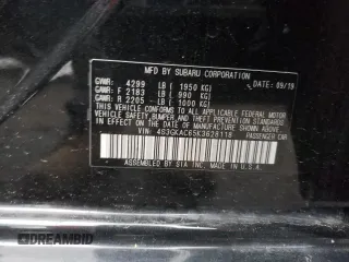 2019 Subaru Impreza Premium with VIN 4S3GKAC65K3628118, listed as a Copart auction lot 71282632 with 40,885 mi miles. Bid and sale history available at carsss.com. Image 12.