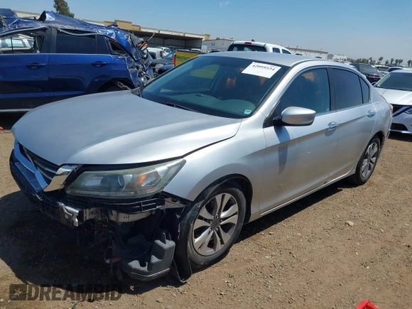 2014 Honda Accord LX with VIN 1HGCR2F39EA082037, listed as a IAAI auction lot 42095534 with 110,235 mi miles and . Bid and sale history available at carsss.com. Image 2.
