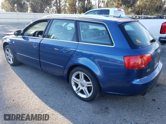 2007 Audi A4 2.0T with VIN WAUKF78EX7A220523, listed as a Copart auction lot 85817004 with 0 mi miles and Salvage Title. Bid and sale history available at carsss.com. Image 2.