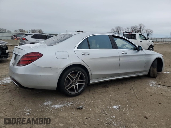 2019 Mercedes-Benz S 560 with VIN WDDUG8GB8KA461260, listed as a Copart auction lot 85986734 with Not Provided miles and Salvage Title. Bid and sale history available at DreamBid. Image 3.