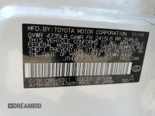 2020 Lexus IS 300 with VIN JTHD81F25L5041559, listed as a Copart auction lot 77375744 with 18,263 mi miles and Salvage title. Bid and sale history available at DreamBid. Image 12.