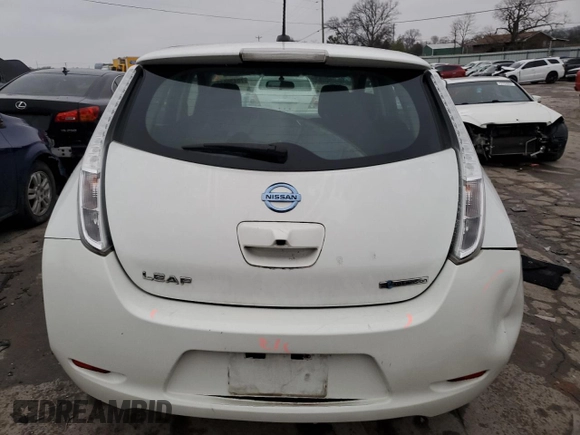 2015 Nissan LEAF SV with VIN 1N4AZ0CP0FC312609, listed as a Copart auction lot 70430622 with 55,198 mi miles. Bid and sale history available at carsss.com. Image 6.