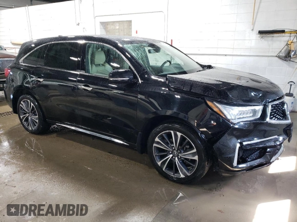2020 Acura MDX Technology with VIN 5J8YD4H58LL009600, listed as a Copart auction lot 48809495 with 53,734 mi miles and Salvage title. Bid and sale history available at DreamBid. Image 4.
