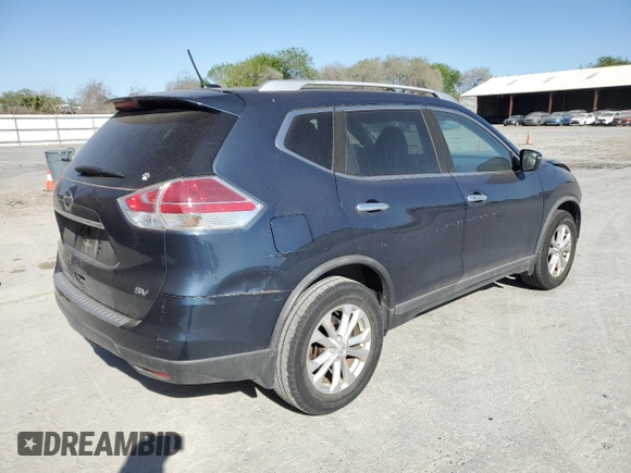 2016 Nissan Rogue SV with VIN KNMAT2MT0GP698512, listed as a Copart auction lot 49680445 with 90,849 mi miles and Salvage Title. Bid and sale history available at carsss.com. Image 3.