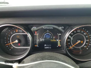 2020 Jeep Wrangler Unlimited Sahara with VIN 1C4HJXEG1LW197700, listed as a Copart auction lot 56539125 with 66,895 mi miles and Salvage title. Bid and sale history available at DreamBid. Image 9.