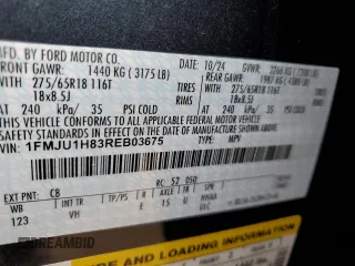 2024 Ford Expedition XLT с VIN 1FMJU1H83REB03675, выставлен на аукционе Copart как лот 89360115 с пробегом 2 722 миль миль и Списание • Salvage title. История ставок и продаж доступна на DreamBid. Изображение 13.