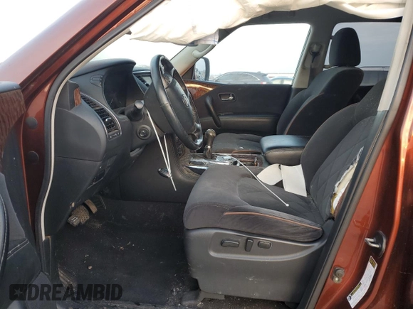 2018 Nissan Armada SL with VIN JN8AY2ND4J9053483, listed as a Copart auction lot 42444425 with Not Provided miles and Salvage Title. Bid and sale history available at DreamBid. Image 7.