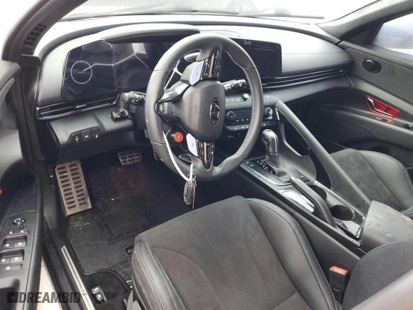 2023 Hyundai Elantra N with VIN KMHLW4AK8PU018604, listed as a Copart auction lot 85628694 with 14,246 mi miles and Salvage Title. Bid and sale history available at carsss.com. Image 8.