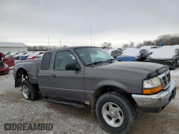 1999 Ford Ranger XL with VIN 1FTZR15V5XPC00431, listed as a Copart auction lot 44642935 with 190,407 mi miles and Salvage Title. Bid and sale history available at carsss.com. Image 4.