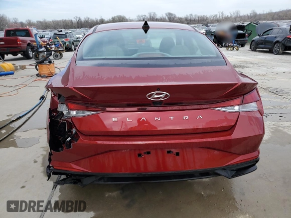 2023 Hyundai Elantra SEL with VIN KMHLS4AG8PU606168, listed as a Copart auction lot 49257485 with 11,945 mi miles and Salvage Title. Bid and sale history available at DreamBid. Image 6.
