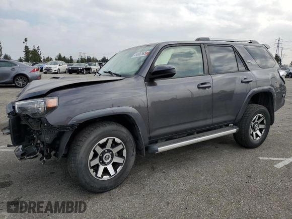 2018 Toyota 4Runner SR5 with VIN JTEBU5JRXJ5539376, listed as a Copart auction lot 49808395 with 76,373 mi miles and Salvage Title. Bid and sale history available at DreamBid. Image 1.