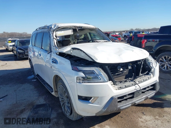 2021 Nissan Armada Platinum with VIN JN8AY2DA4M9371454, listed as a IAAI auction lot 41685753 with 1 mi miles. Bid and sale history available at carsss.com. Image 6.