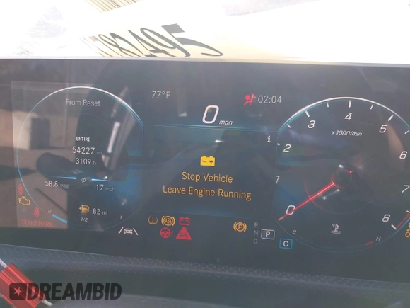 2019 Mercedes-Benz A 220 with VIN WDD3G4FB8KW006661, listed as a IAAI auction lot 41782495 with 54,227 mi miles and . Bid and sale history available at DreamBid. Image 7.