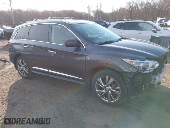 2014 Infiniti QX60 with VIN 5N1AL0MM9EC543096, listed as a IAAI auction lot 41909546 with 128,479 mi miles. Bid and sale history available at carsss.com. Image 1.
