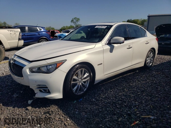 2014 Infiniti Q50 Hybrid Premium z VIN JN1AV7AP4EM691207, wystawiony jako Copart lot #52329415 z przebiegiem 175 294 mil mil oraz Szkody całkowita. Historia ofert i sprzedaży dostępna na DreamBid. Obrazek 1.