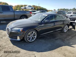 2021 Audi A5 Sportback Premium Plus with VIN WAUCBCF57MA062178, listed as a Copart auction lot 75902924 with 25,563 mi miles and Salvage Title. Bid and sale history available at carsss.com. Image 1.