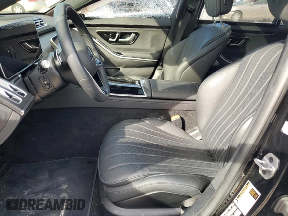 2023 Mercedes-Benz S-Class S 580e with VIN W1K6G6KB7PA195936, listed as a Copart auction lot 76337044 with 18,773 mi miles and Salvage Title. Bid and sale history available at carsss.com. Image 7.