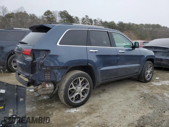 2021 Jeep Grand Cherokee 80th Anniversary with VIN 1C4RJFBG9MC591340, listed as a Copart auction lot 88441085 with 38,351 mi miles and Salvage title. Bid and sale history available at DreamBid. Image 3.