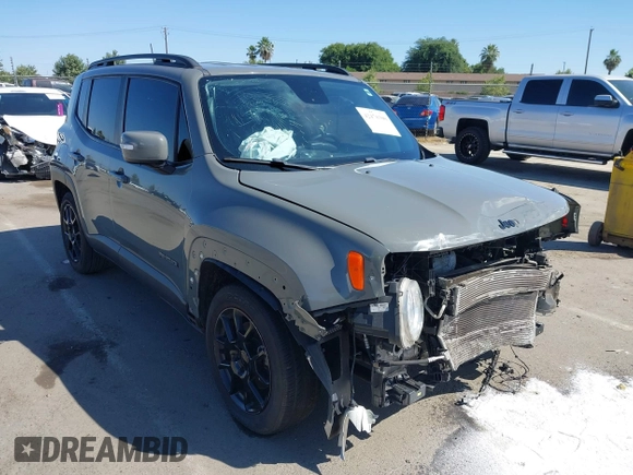 2020 Jeep Renegade Latitude with VIN ZACNJABB8LPL31928, listed as a IAAI auction lot 42478300 with 56,835 mi miles and . Bid and sale history available at DreamBid. Image 1.