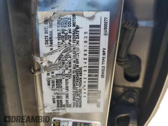 2004 Mitsubishi Endeavor LS with VIN 4A4MN21S34E061035, listed as a Copart auction lot 43833575 with 206,711 mi miles and Salvage Title. Bid and sale history available at carsss.com. Image 15.