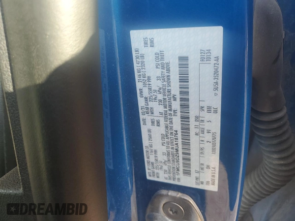 2021 Ford Escape Titanium Hybrid z VIN 1FMCU9DZ9MUA18764, wystawiony jako Copart lot #78848764 z przebiegiem 89 499 mil mil oraz Nie do naprawy • Non repairable. Historia ofert i sprzedaży dostępna na DreamBid. Obrazek 14.