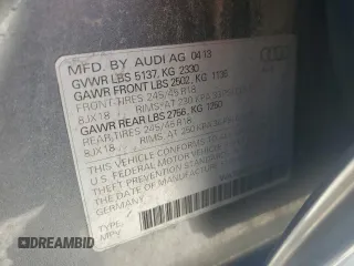 2013 Audi allroad A4 Premium Plus z VIN WA1UFAFL5DA232434, wystawiony jako Copart lot #58967315 z przebiegiem 169 196 mil mil oraz Czysty tytuł • Clean title. Historia ofert i sprzedaży dostępna na DreamBid. Obrazek 13.