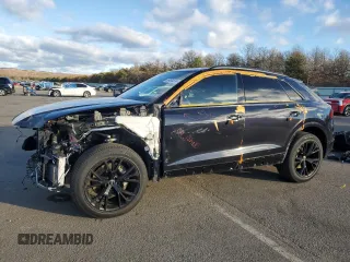 2021 Audi Q8 Premium with VIN WA1AVAF18MD028956, listed as a Copart auction lot 83454874 with 59,401 mi miles and Salvage Title. Bid and sale history available at carsss.com. Image 1.