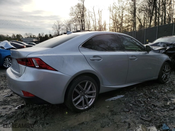 2014 Lexus IS 350 with VIN JTHCE1D26E5001002, listed as a Copart auction lot 85439024 with 107,040 mi miles and Salvage Title. Bid and sale history available at carsss.com. Image 3.
