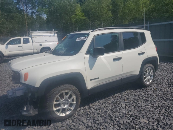 2020 Jeep Renegade Sport with VIN ZACNJBAB8LPL72924, listed as a Copart auction lot 59729075 with 153,257 mi miles and Salvage title. Bid and sale history available at DreamBid. Image 1.
