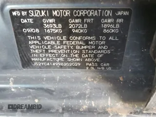 2009 Suzuki SX4 Man Sport FWD with VIN JS2YC414996202029, listed as a Copart auction lot 44373085 with 234,545 mi miles and Salvage Title. Bid and sale history available at carsss.com. Image 12.
