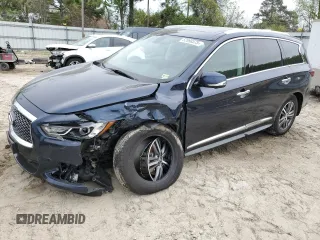 2018 Infiniti QX60 with VIN 5N1DL0MM2JC514305, listed as a Copart auction lot 52898375 with 87,131 mi miles and Salvage Title. Bid and sale history available at DreamBid. Image 1.