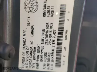 2014 Honda CR-V LX with VIN 2HKRM4H31EH126427, listed as a Copart auction lot 49670915 with 159,809 mi miles and Salvage Title. Bid and sale history available at carsss.com. Image 14.