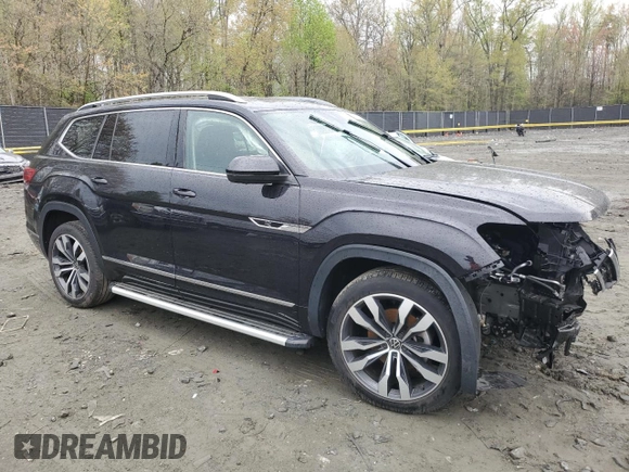 2022 Volkswagen Atlas SEL Premium R-Line with VIN 1V2FR2CA3NC515322, listed as a Copart auction lot 53089235 with 36,581 mi miles and Salvage title. Bid and sale history available at DreamBid. Image 4.