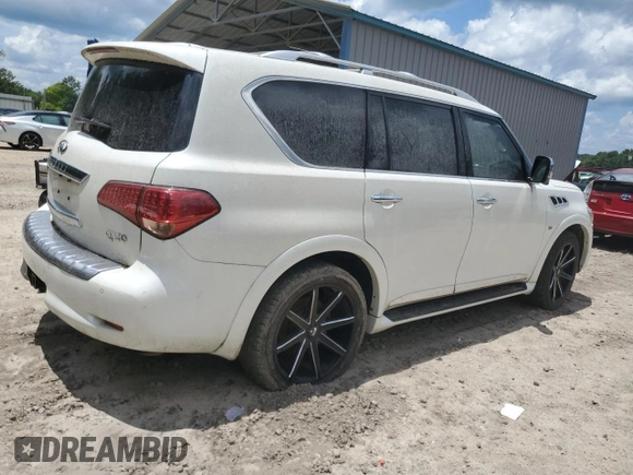 2016 Infiniti QX80 with VIN JN8AZ2NC0G9400613, listed as a Copart auction lot 61346795 with 129,753 mi miles and Clean title. Bid and sale history available at DreamBid. Image 3.