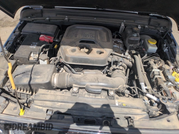 2019 Jeep Wrangler Unlimited Sahara with VIN 1C4HJXEN8KW616980, listed as a Copart auction lot 51253215 with 54,011 mi miles and Salvage Title. Bid and sale history available at DreamBid. Image 14.