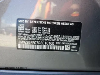 2024 BMW 3 Series 330e with VIN 3MW39FF07R8E10100, listed as a Copart auction lot 78593224 with 0 mi miles and Non Repairable. Bid and sale history available at carsss.com. Image 12.