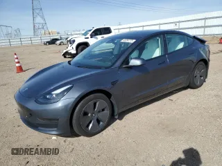 2023 Tesla Model 3 with VIN 5YJ3E1EA8PF648073, listed as a Copart auction lot 49284775 with 20,498 mi miles and Salvage Title. Bid and sale history available at DreamBid. Image 1.