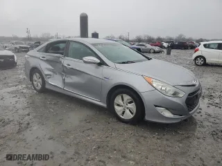 2014 Hyundai Sonata Hybrid with VIN KMHEC4A4XEA116695, listed as a Copart auction lot 42571905 with 126,066 mi miles and Salvage Title. Bid and sale history available at carsss.com. Image 4.