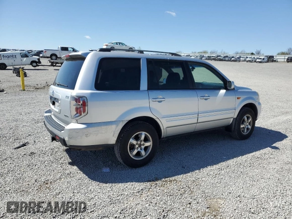 2006 Honda Pilot EX-L with VIN 2HKYF18546H512704, listed as a Copart auction lot 53295185 with 218,307 mi miles and Salvage Title. Bid and sale history available at DreamBid. Image 3.