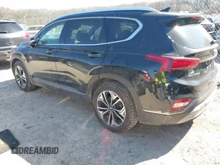 2019 Hyundai Santa Fe Ultimate with VIN 5NMS5CAA6KH075047, listed as a IAAI auction lot 41802407 with 119,063 mi miles and . Bid and sale history available at DreamBid. Image 3.