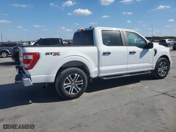 2021 Ford F-150 XL with VIN 1FTEW1C89MKE55077, listed as a Copart auction lot 77783054 with 32,935 mi miles and Salvage Title. Bid and sale history available at carsss.com. Image 3.