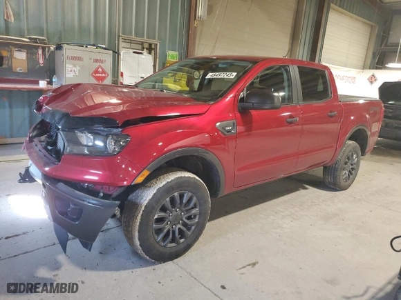 2020 Ford Ranger XL with VIN 1FTER4FHXLLA66526, listed as a Copart auction lot 48497245 with 50,117 mi miles and Salvage Title. Bid and sale history available at carsss.com. Image 1.