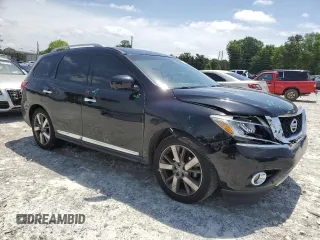 2014 Nissan Pathfinder Platinum with VIN 5N1AR2MN2EC648680, listed as a Copart auction lot 56956765 with 119,259 mi miles and Salvage title. Bid and sale history available at DreamBid. Image 4.