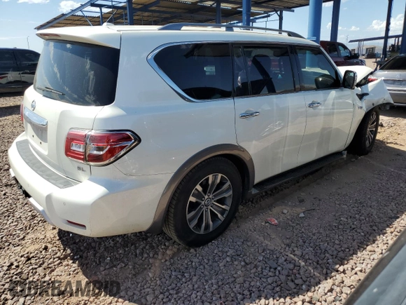 2017 Nissan Armada SL with VIN JN8AY2NC3H9502475, listed as a Copart auction lot 68148464 with 92,440 mi miles and Salvage Title. Bid and sale history available at carsss.com. Image 3.