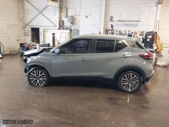 2021 Nissan Kicks SV with VIN 3N1CP5CV7ML543905, listed as a IAAI auction lot 41729465 with 20,394 mi miles. Bid and sale history available at carsss.com. Image 14.