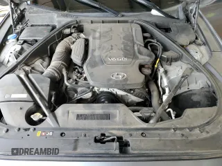 2015 Hyundai Genesis 3.8L with VIN KMHGN4JE4FU019004, listed as a Copart auction lot 64042934 with 163,006 mi miles and Salvage Title. Bid and sale history available at carsss.com. Image 13.