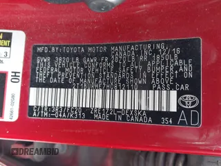 2017 Toyota Corolla L with VIN 2T1BURHE7HC812110, listed as a IAAI auction lot 42580694 with 122,516 mi miles and . Bid and sale history available at DreamBid. Image 9.