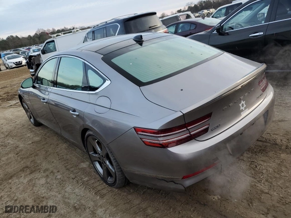 2021 Genesis G80 3.5T Prestige with VIN KMTGC4SD0MU045484, listed as a Copart auction lot 82668513 with 47,742 mi miles. Bid and sale history available at carsss.com. Image 2.