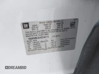 2017 GMC Acadia SLT z VIN 1GKKNMLS3HZ246115, wystawiony jako IAAI lot #42214084 z przebiegiem 104 123 mil mil oraz . Historia ofert i sprzedaży dostępna na DreamBid. Obrazek 9.