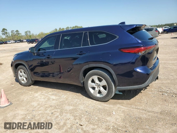 2020 Toyota Highlander LE with VIN 5TDZZRAH7LS505153, listed as a Copart auction lot 50368145 with 68,516 mi miles and Salvage title. Bid and sale history available at DreamBid. Image 2.